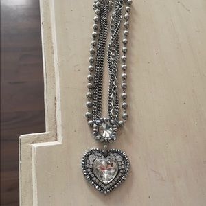 Heart bling necklace